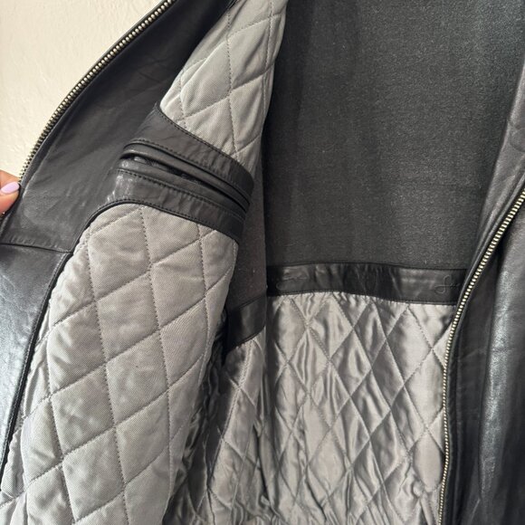 Sean Jean Vintage Men's Full Zip Leather Bomber Jacket Size XXL - Picture 5 of 13